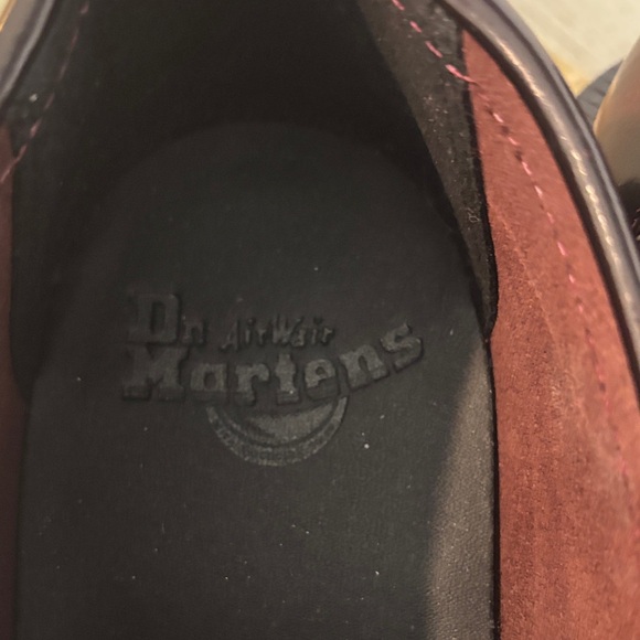 Dr. Martens Burgundy Loafers with Gold Detail - Picture 3 of 9